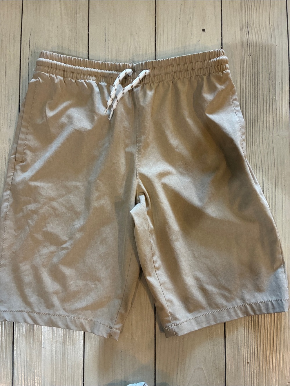 Kids  Casual Drawstring Shorts in Light Khaki